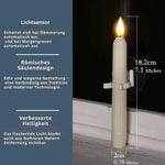 Set mit 6 LED-Fensterkerzen mit Dämmerungssensor – Realistisches, warmweißes Flackern für Gemütlichkeit