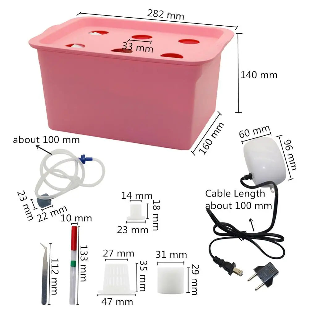 EdenGrow 6-Plant Hydroponics System with Air Pump | Compact Growing Solution