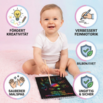 Regenbogenfarbenes Kratzpapier für kreative Kunstwerke