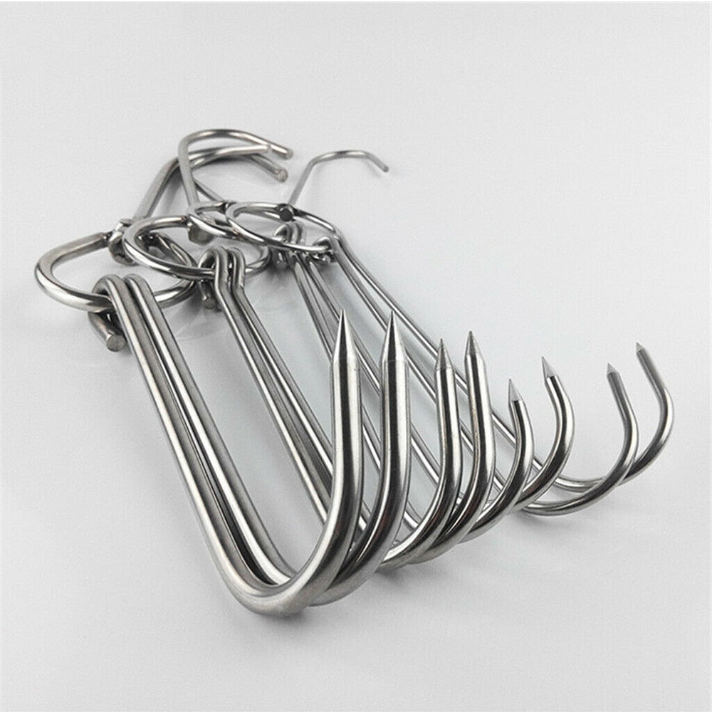 6er Set Edelstahl Grillhaken für perfekte BBQ-Momente