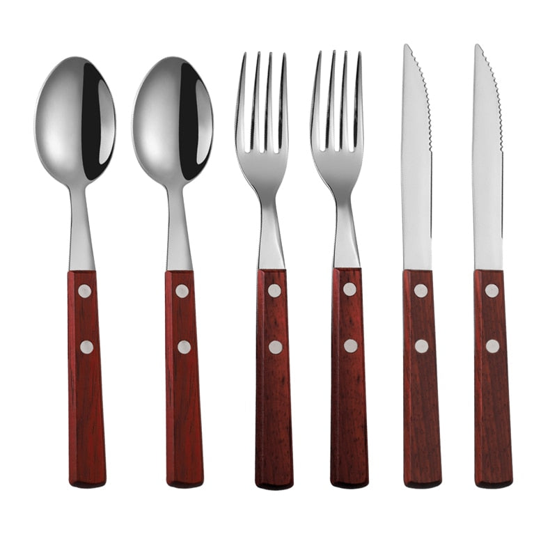 Elegantes 6-teiliges Edelstahlbesteckset – Stil für jeden Tisch