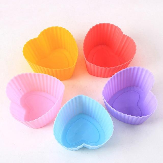 6er Set wiederverwendbare Silikonbackförmchen für Muffins