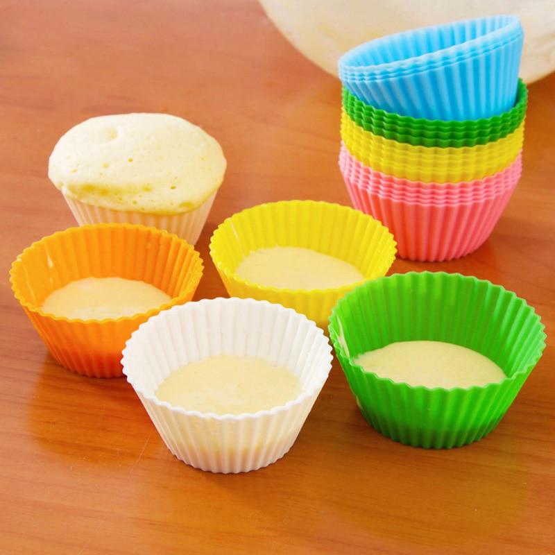 6er Set wiederverwendbare Silikonbackförmchen für Muffins
