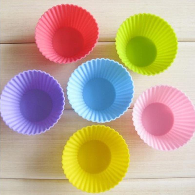6er Set wiederverwendbare Silikonbackförmchen für Muffins