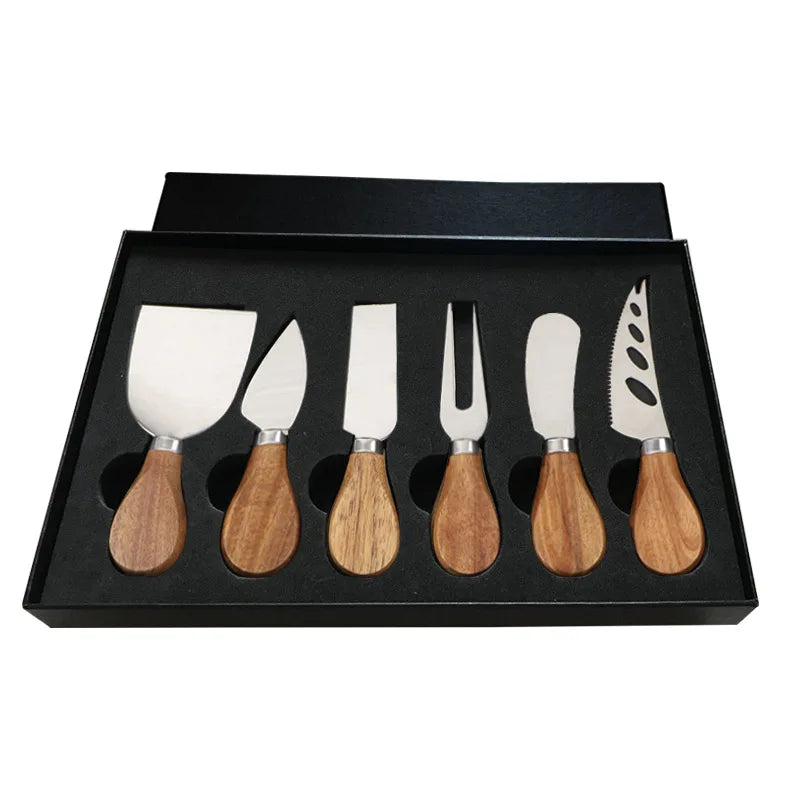 6er Set Käsemesser aus Edelstahl für Charcuterie-Boards und Besteck