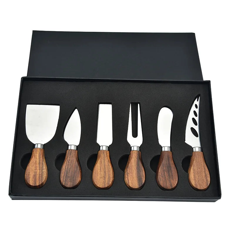 6er Set Käsemesser aus Edelstahl für Charcuterie-Boards und Besteck