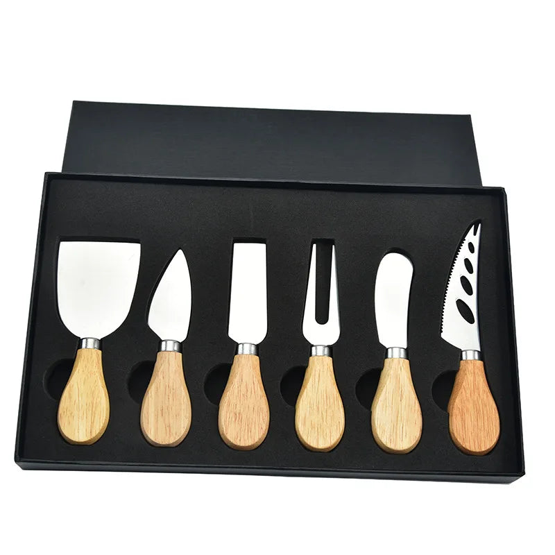 6er Set Käsemesser aus Edelstahl für Charcuterie-Boards und Besteck