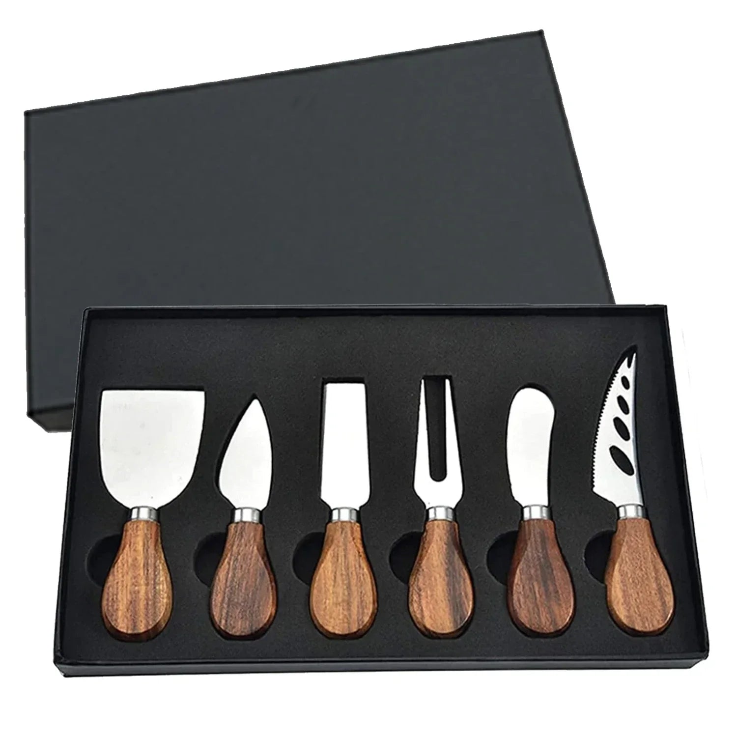 6er Set Käsemesser aus Edelstahl für Charcuterie-Boards und Besteck