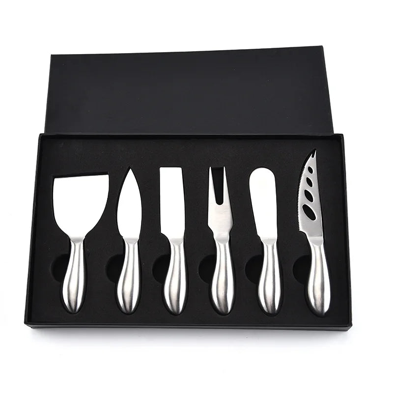 6er Set Käsemesser aus Edelstahl für Charcuterie-Boards und Besteck
