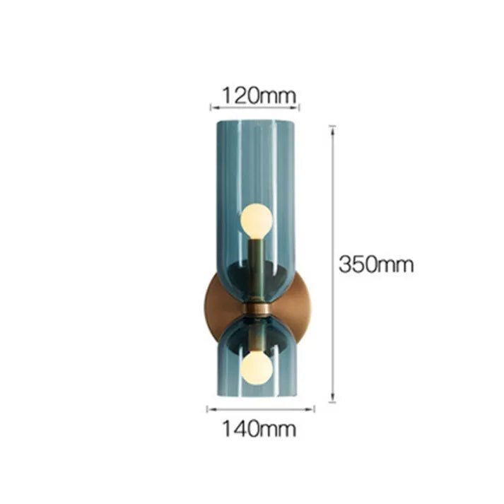Modern Glass Wall Light with Double-Head LED
