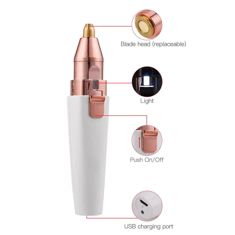 2-in-1 Gesichts- und Körpertrimmer mit LED-Beleuchtung