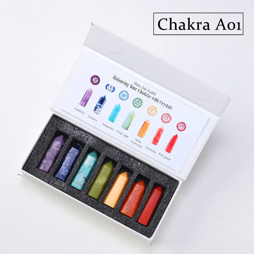 Geschenkset mit 7 Chakra Steinen