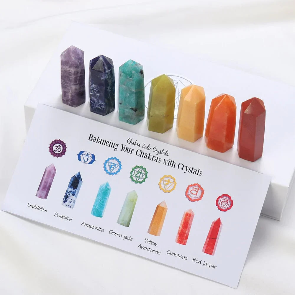 Geschenkset mit 7 Chakra Steinen