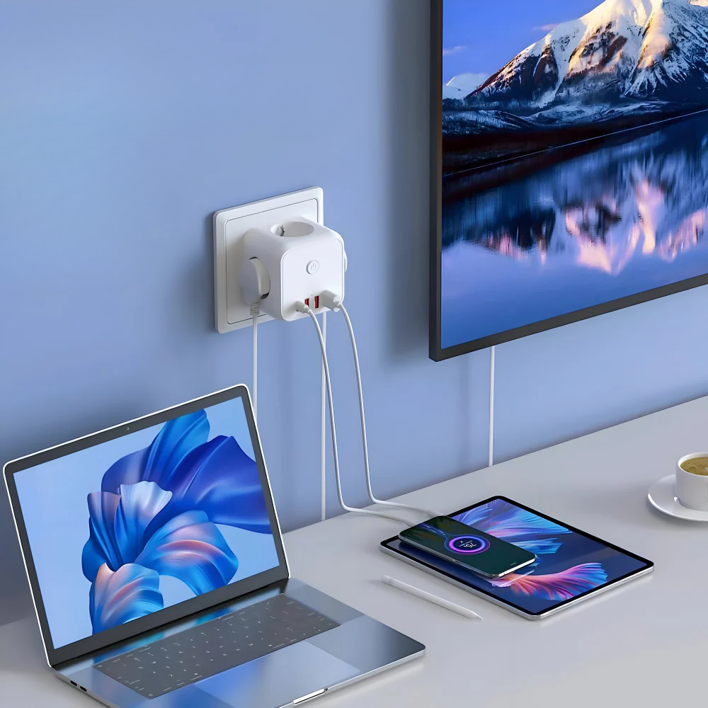 Multifunctional power strip with surge protection
