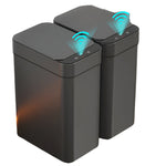Set mit 2 intelligenten Sensor-Mülleimern – berührungslos und kompakt (schwarz)