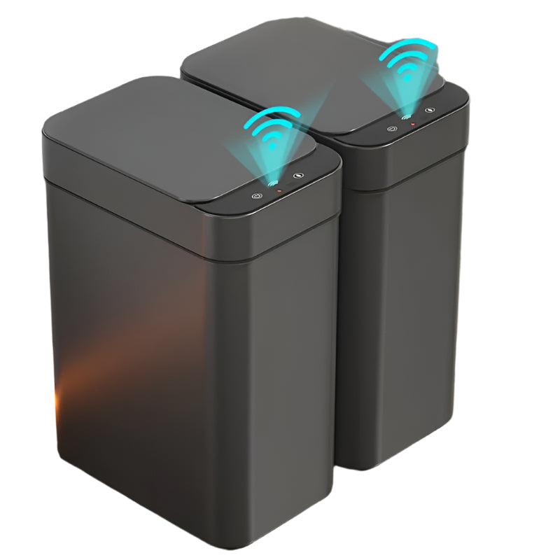 Set mit 2 intelligenten Sensor-Mülleimern – berührungslos und kompakt (schwarz)