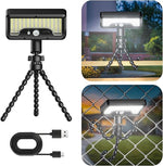 Solarbetriebene Sicherheitslampe mit Bewegungsmelder und flexiblem Stativ