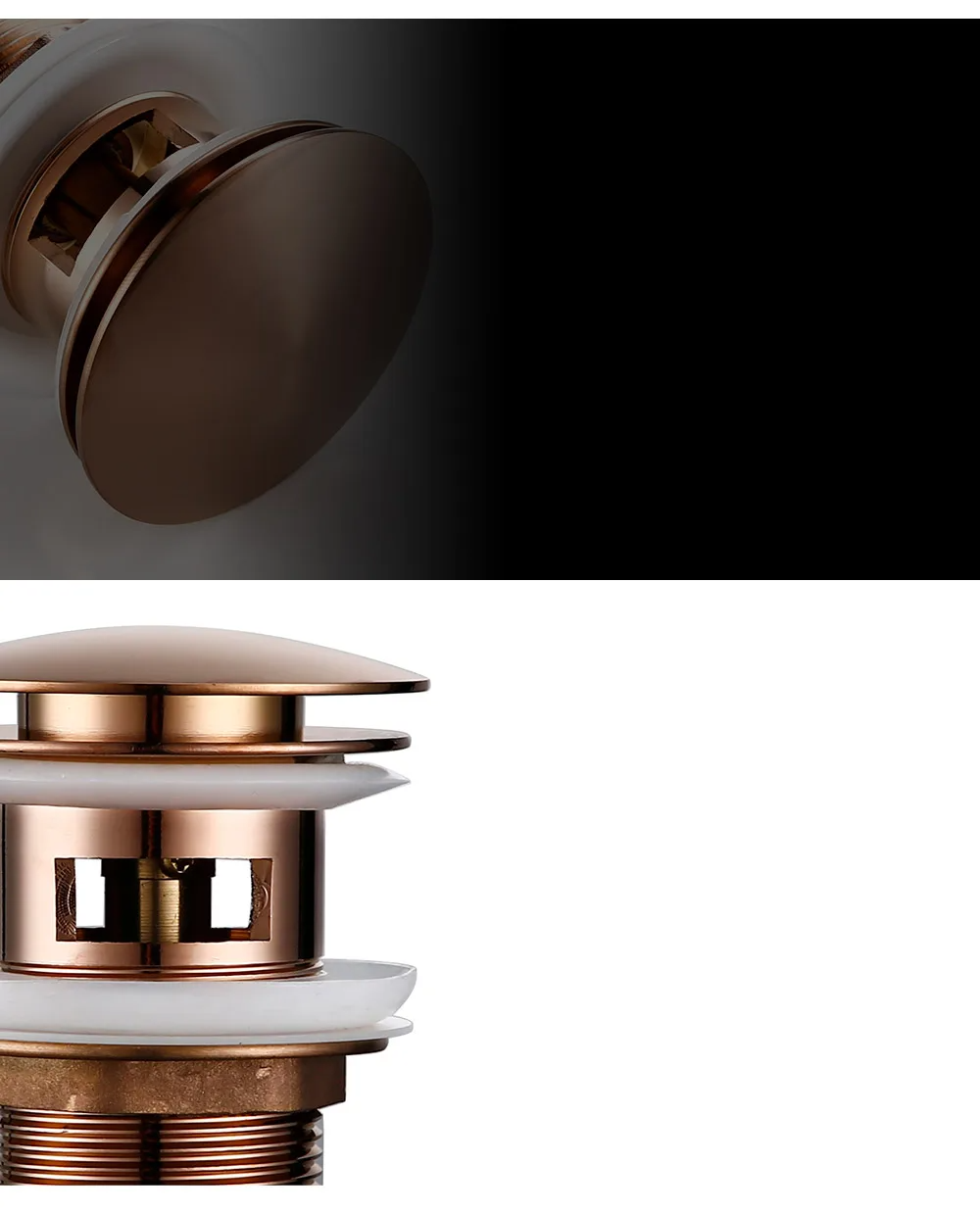 Eleganter Waschbeckenabfluss in Roségold – Hochwertiges Design