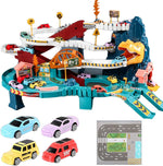 Spielset mit Fahrzeug und Dinosaurier-Bergstraße