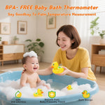 Safe Baby Bath Thermometer with Color Display and Warning System