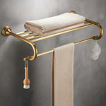 Elegante Badezimmeraccessoires aus gebürstetem Messing – Set oder Einzelstück