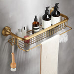 Elegante Badezimmeraccessoires aus gebürstetem Messing – Set oder Einzelstück