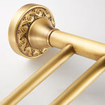 Elegante Badezimmeraccessoires aus gebürstetem Messing – Set oder Einzelstück