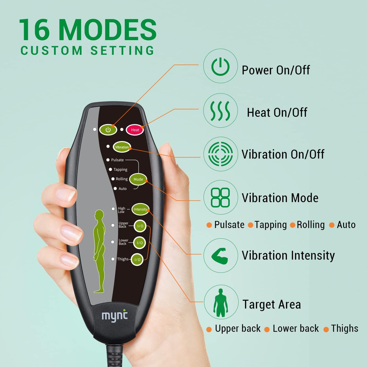 Warming massage cushion for relaxed journeys