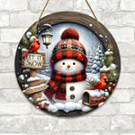Elegant Winter Wreath | Snowman Design for Festive Accents | Ø 20 cm
