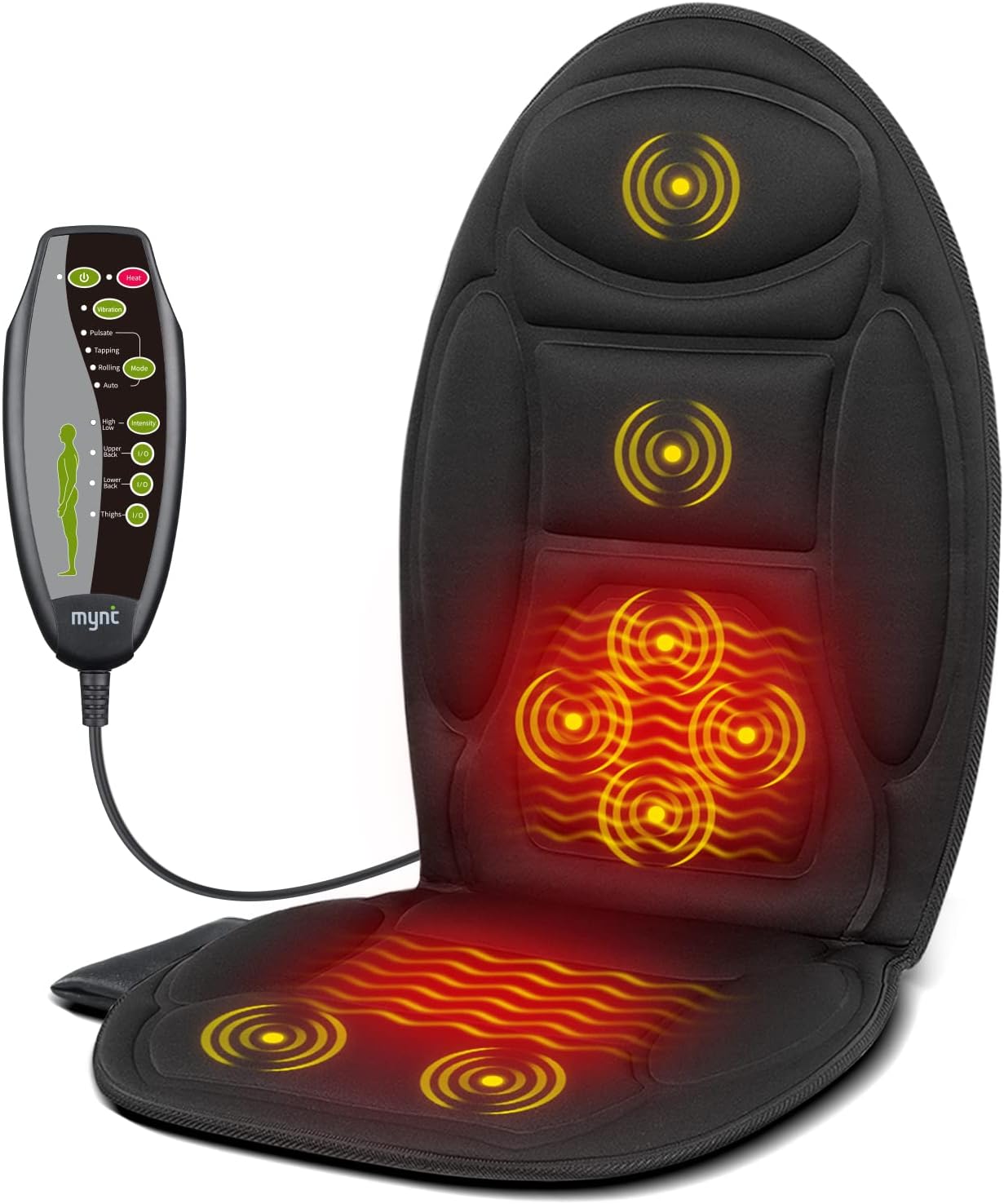 Warming massage cushion for relaxed journeys