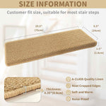 Rutschfeste Teppich-Stufenmatten mit Kanten Schutz – Treppensafe (14er Pack, Beige)
