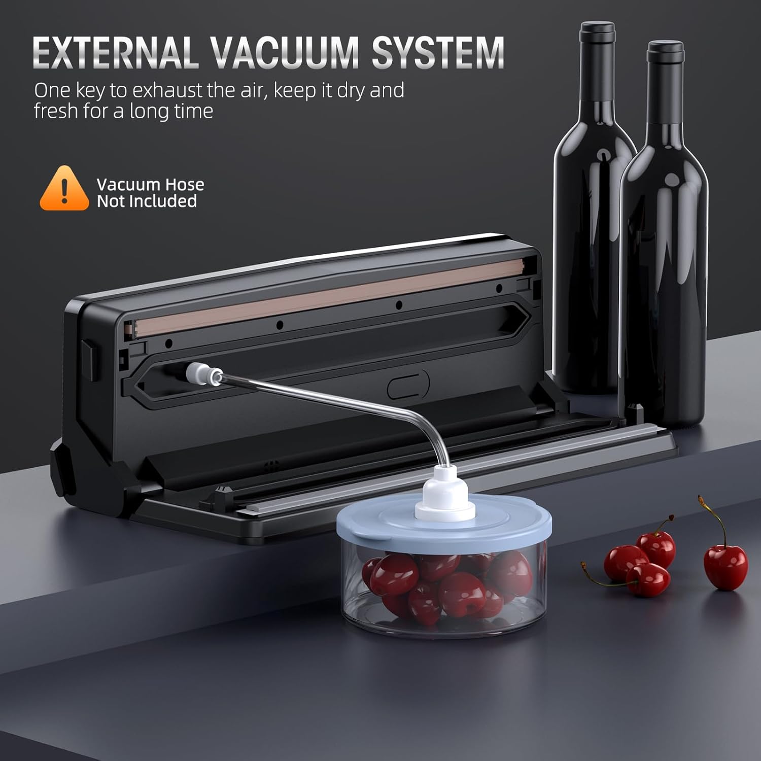 Frischhalteprofi | 8-in-1 Vakuumierer mit integriertem Schneidewerkzeug
