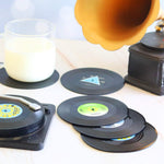 Retro Record Coasters – Stylish Table Accents for Music Fans (6 Pieces)