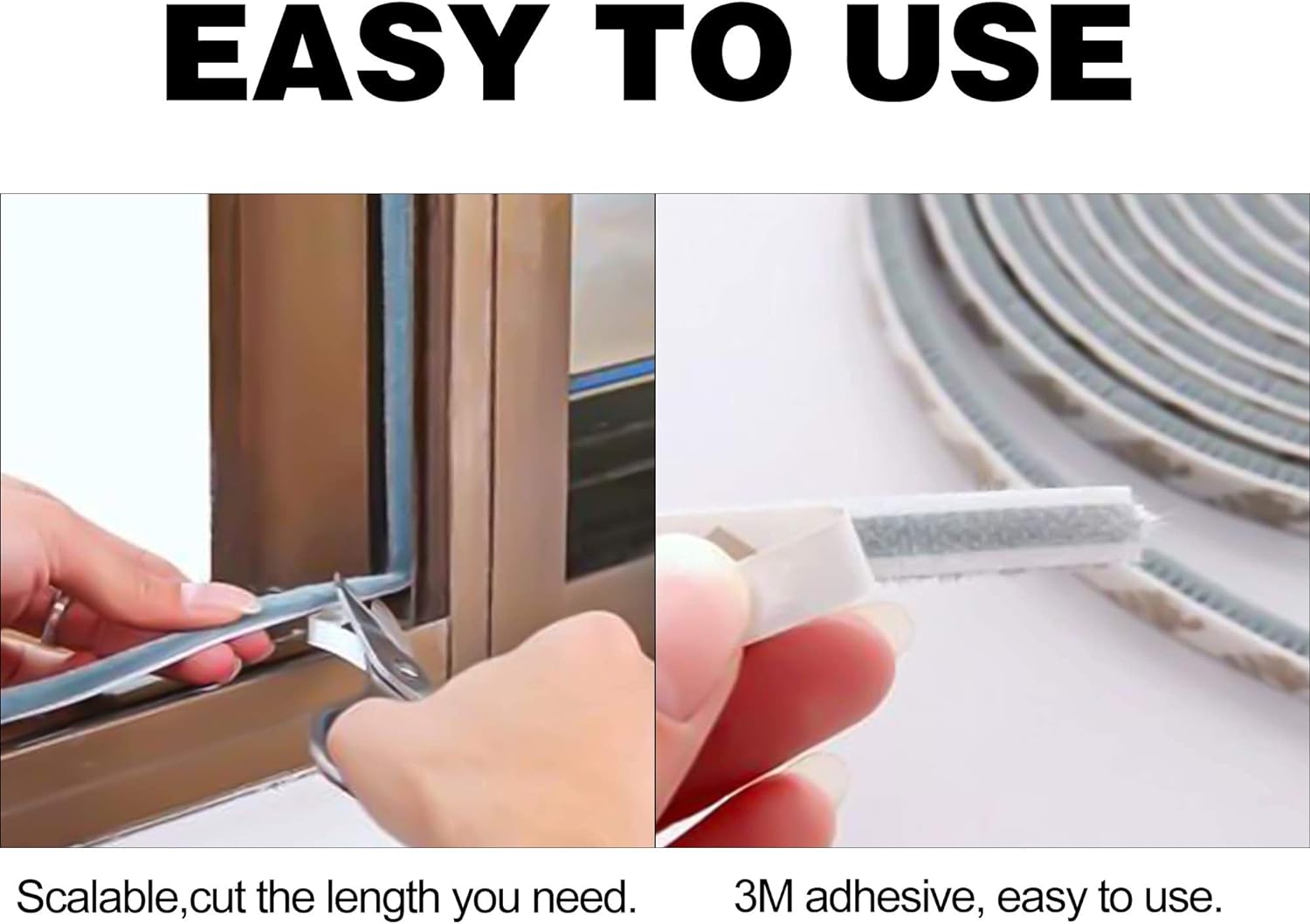 Self-adhesive weatherstrip brush for doors and windows