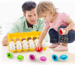 Lernspielzeug-Set mit bunten Eiern für Kinder