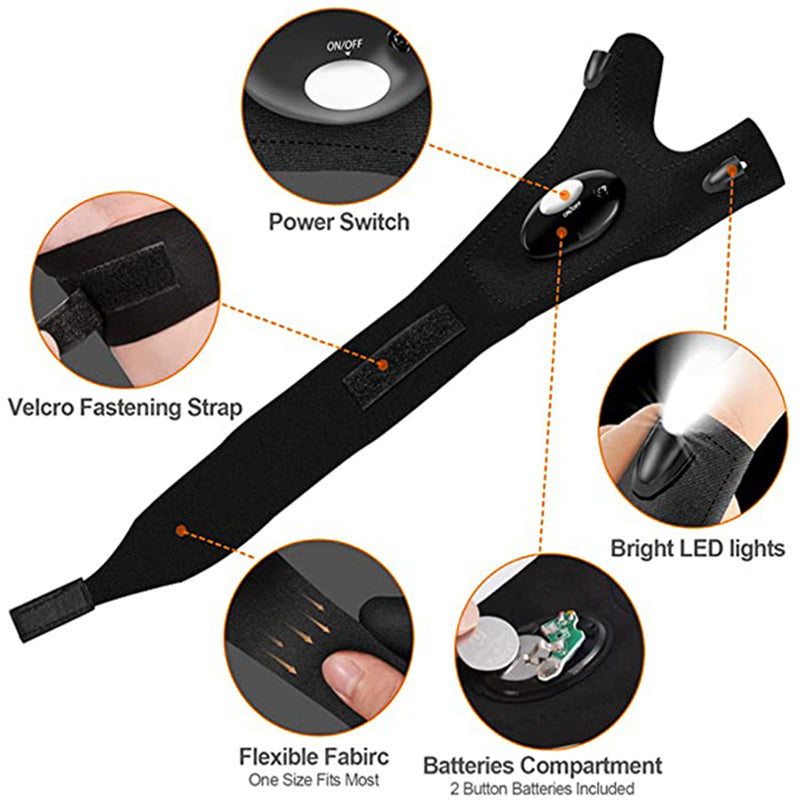 Praktische LED-Handschuhe mit wasserdichten Lichtern
