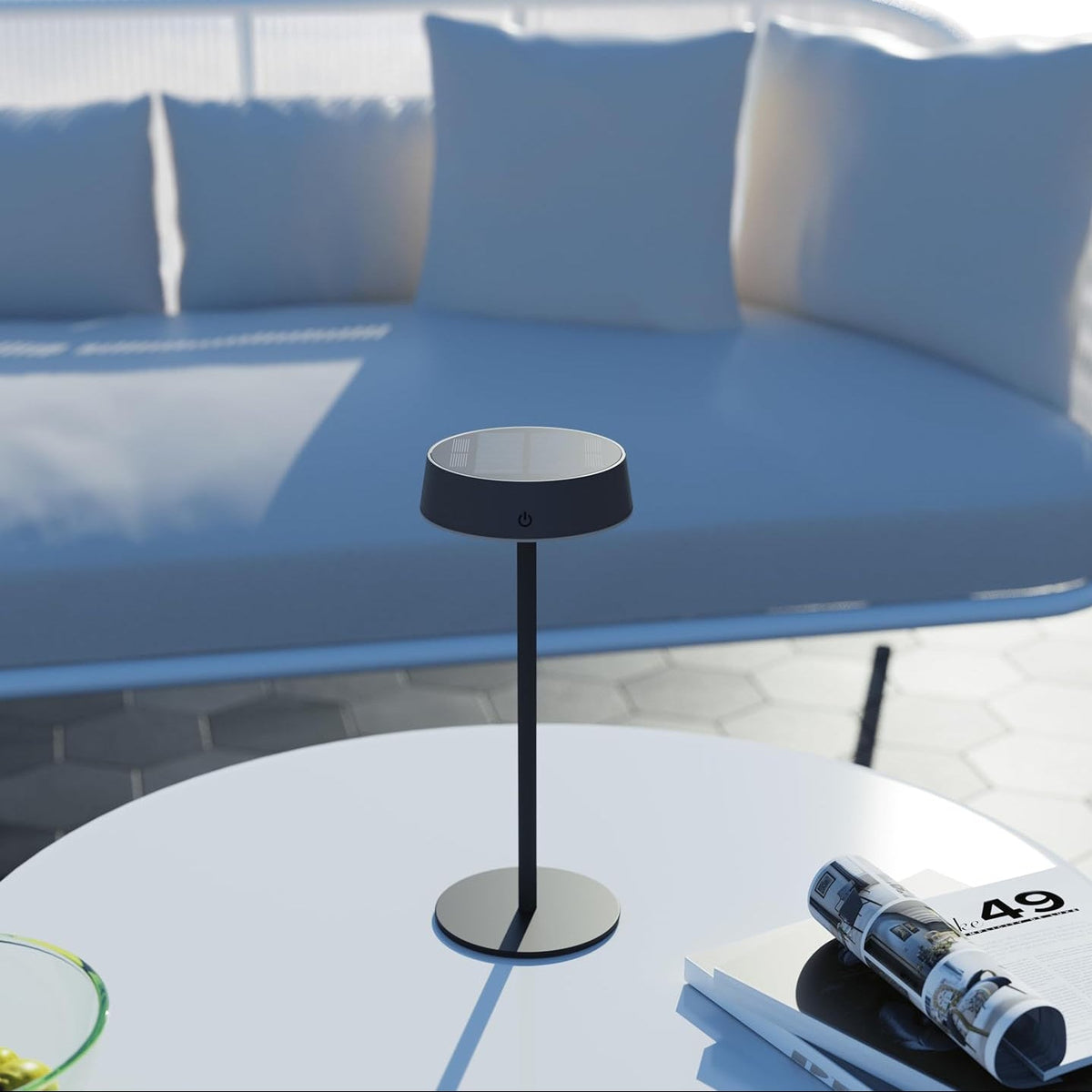 Dimmable Solar Table Lamp with 3 Light Colors – Waterproof for Indoor and Outdoor Use