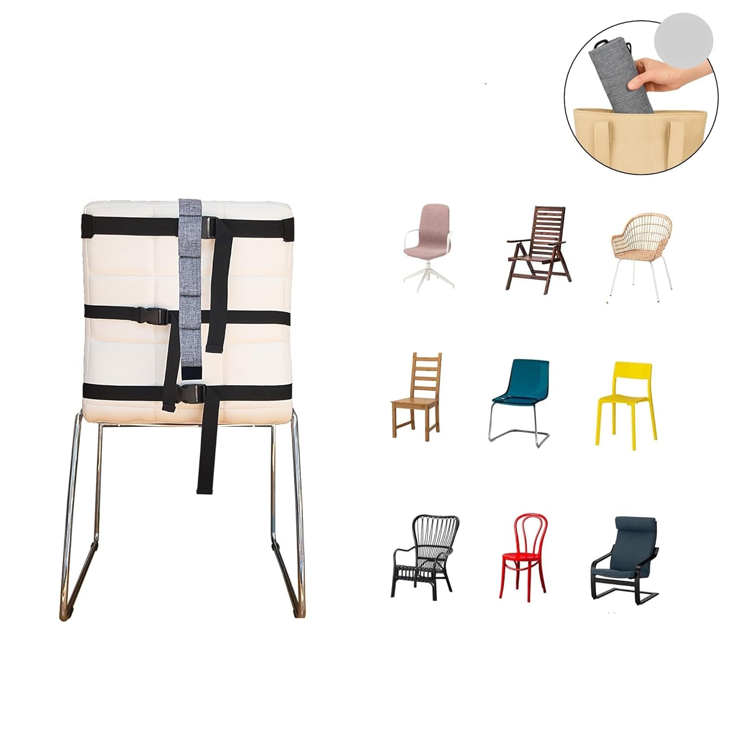 Safe and Portable High Chair for On-the-Go