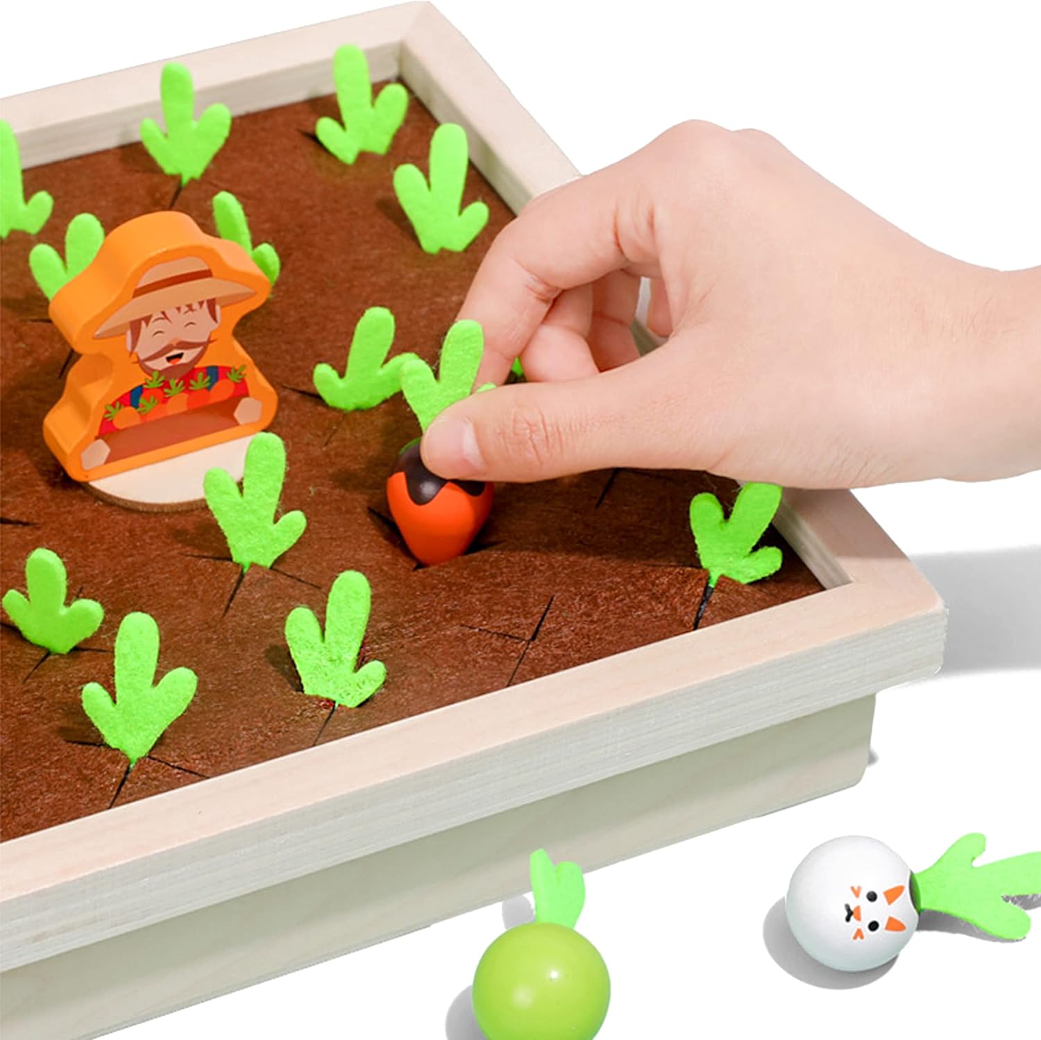 Spielzeug aus Filz für Montessori-Farmaktivitäten