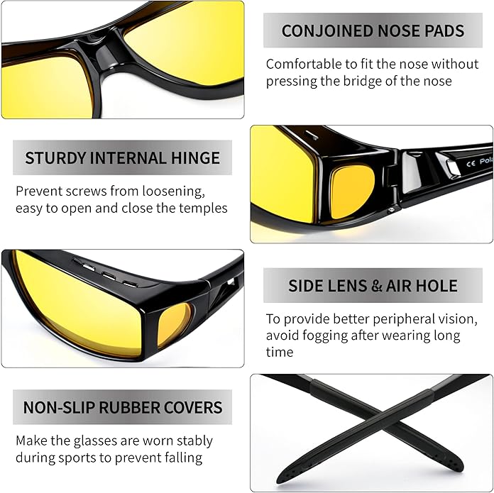 Nachtblick | Polarisierte Fahrbrille für sicheres Fahren bei Nacht