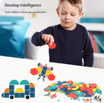 Kreatives Formenpuzzle mit geometrischen Figuren