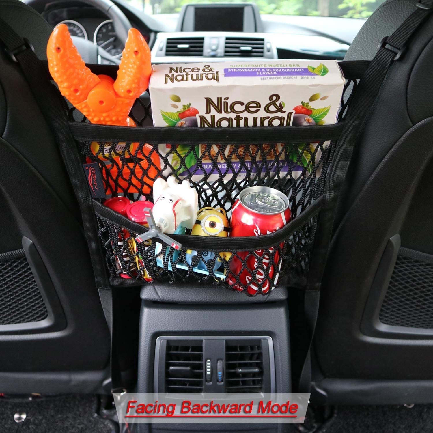 Versatile Car Organizer with 3 Practical Compartments