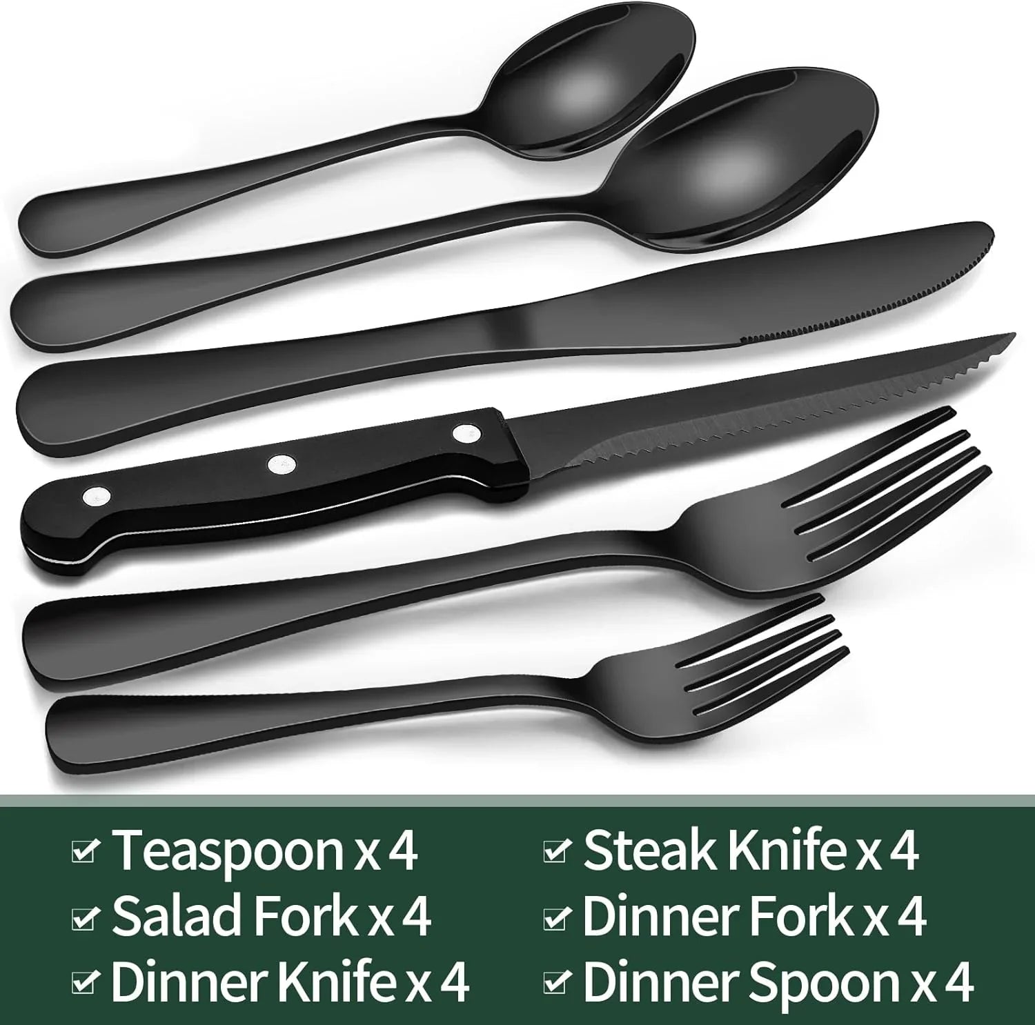 Elegantes 24-teiliges Besteckset für 4 Personen