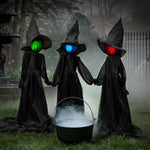 Creepy Light Witches - Set of 3 Luminous Decorative Figurines