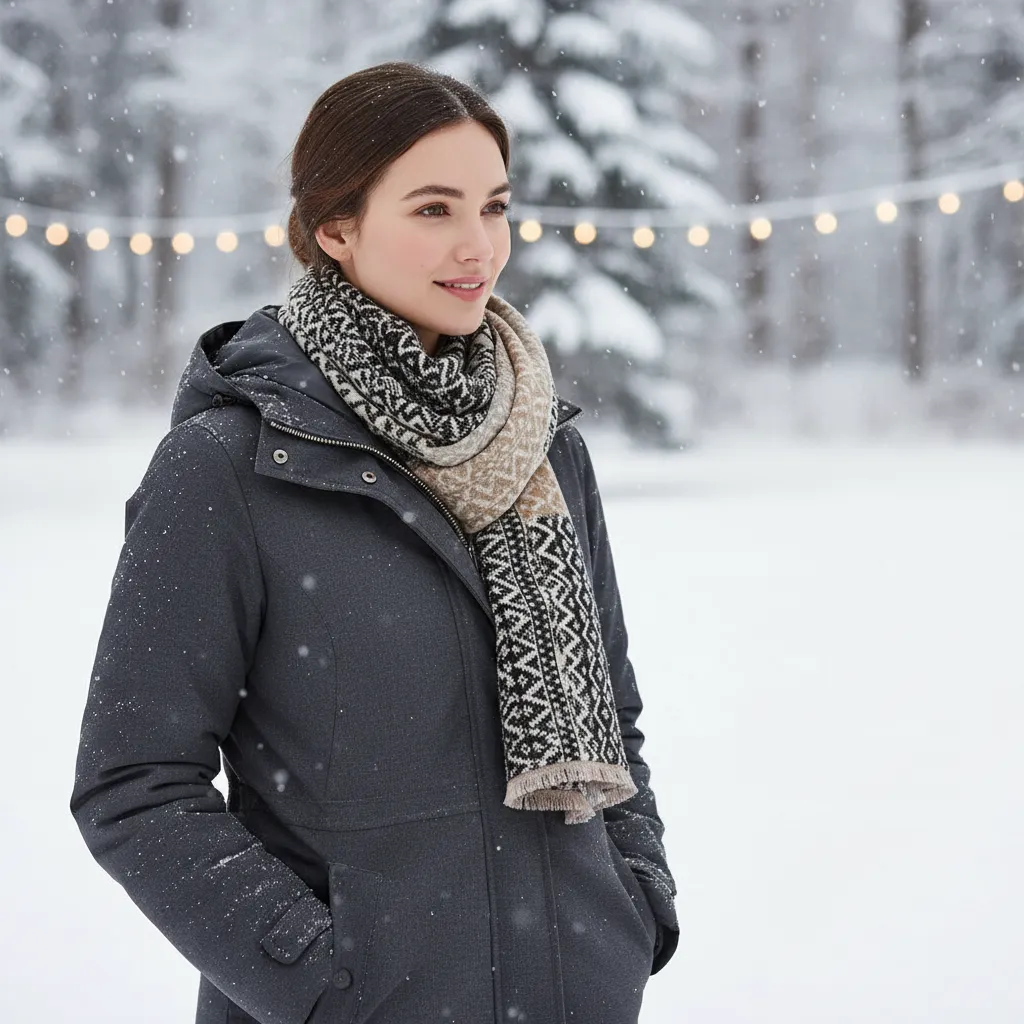 Nordic Charm – Elegant Winter Scarf for Women