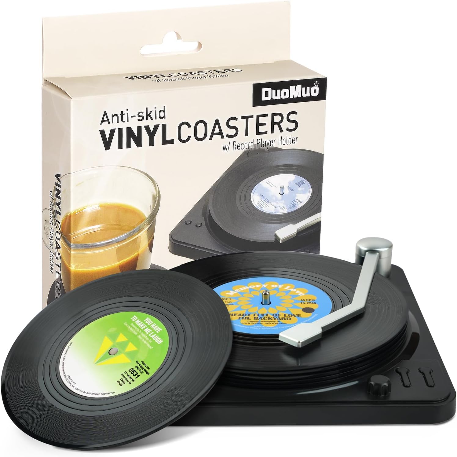 Retro Record Coasters – Stylish Table Accents for Music Fans (6 Pieces)