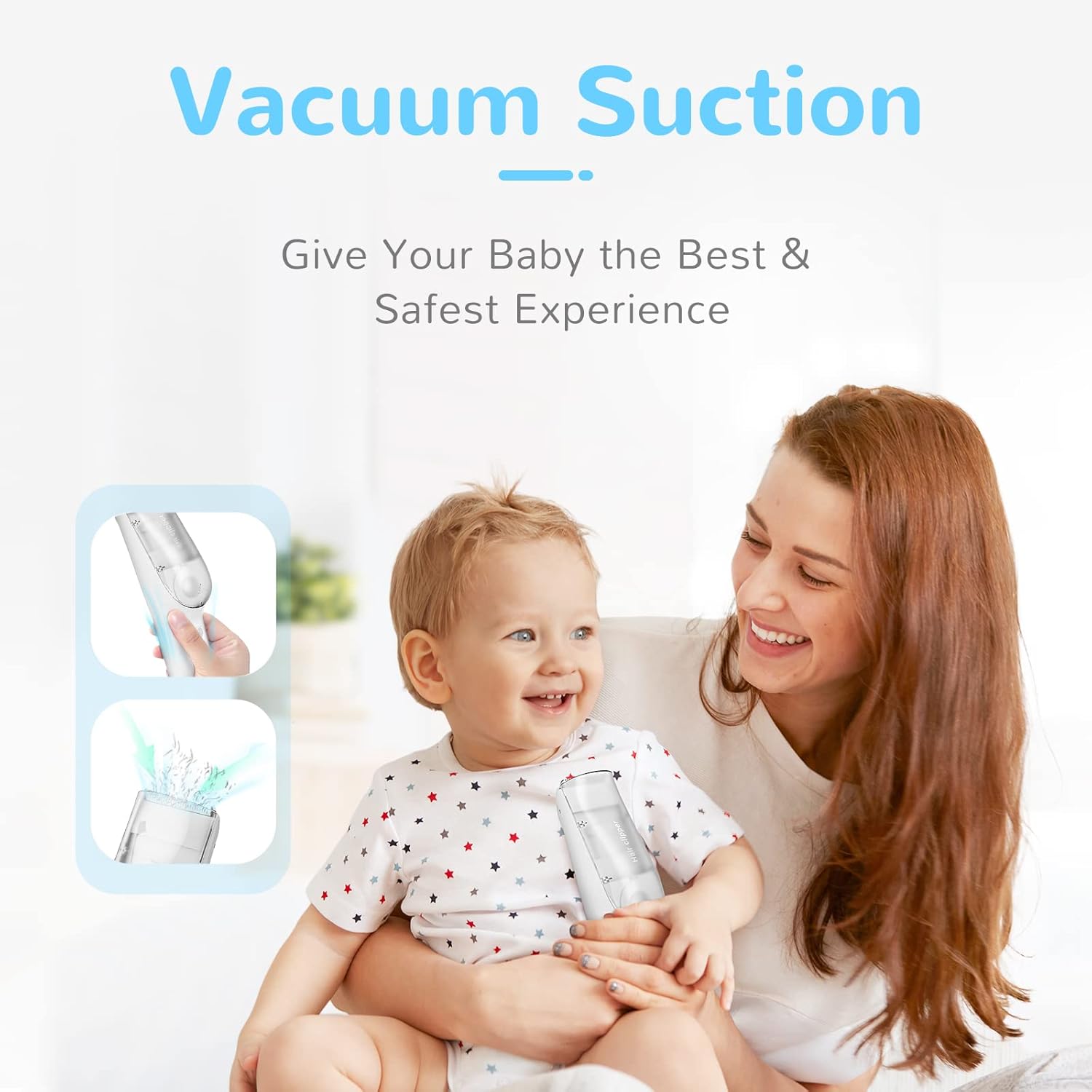 Wasserdichter Baby-Haarschneider mit integriertem Vakuum | CleanyCut