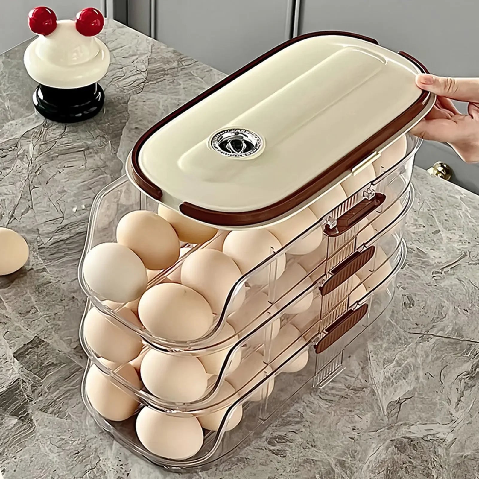 Egg Roller Refrigerator Organizer | Automatic Storage System
