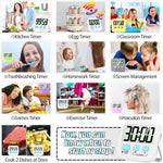 Praktischer Küchenzeitnehmer mit Großanzeige – 2er Set
