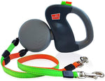 Two-dog retractable leash with 360-degree swivel mechanism